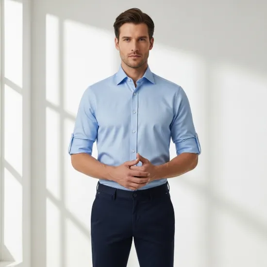 Bold Oxford Düğmeli Yaka Slim-Fit Gömlek